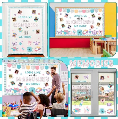 Graduation Bulletin Board Set DIY Photo Display Classroom Decoration End of Year Memories Bulletin Board Cutout for Graduation Elementary School Preschool Hallway Blackboard Wall Window Door in Saudi Arabia
