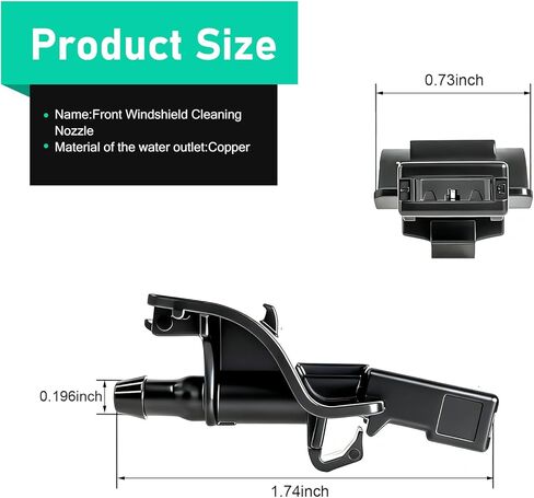 WZP 2PCS Front Windshield Washer Nozzles, Windshield Washer Nozzles Kit, Compatible with T0y0ta Corolla 2006-2023 Camry Tundra Highlander 2007-2023 Sequoia 2008-2020 RAV4 Lexus Scion, OEM#8538112300 in Saudi Arabia