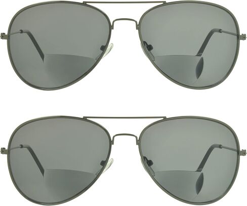 proSPORT Aviator Bifocal Sunglass Reader Men Women Brown Smoke Lens in Saudi Arabia