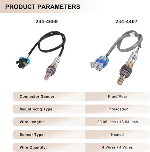 O2 Oxygen Sensor Upstream Downstream Replacement for Chevy Silverado 1500 2500 3500, Suburban 2500, for Cadillac Escalade, for GMC Sierra Yukon 2003-2006 Replace 234-4669 234-4407 4Pcs in Saudi Arabia