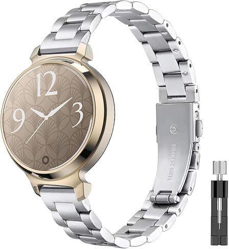 14mm Metal Band Compatible for Garmin Lily 2/Lily 2 Active, Stainless Steel Replacement Straps With Adjustment Tool in Kuwait