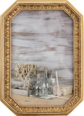 eletecpro 4x6 Vintage Picture Frame, Antique Ornate Gold Photo Frame 4 x 6 with Glass Cover for Tabletop or Wall Decor, Vintage Gold in Kuwait