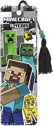 Minecraft Bookmark Set - Bundle with 8 Bookmarks and Page Clips Featuring Creepers, Zombies, More Plus Stickers | Minecraft School Supplies for Boys Girls Kids in Saudi Arabia
