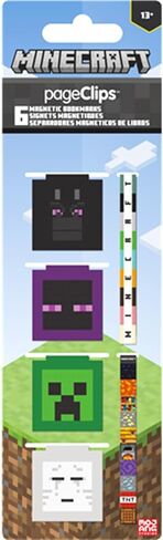 Minecraft Bookmark Set - Bundle with 8 Bookmarks and Page Clips Featuring Creepers, Zombies, More Plus Stickers | Minecraft School Supplies for Boys Girls Kids in Saudi Arabia