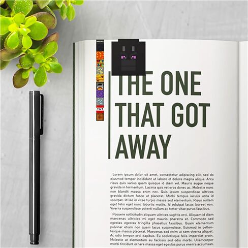 Minecraft Bookmark Set - Bundle with 8 Bookmarks and Page Clips Featuring Creepers, Zombies, More Plus Stickers | Minecraft School Supplies for Boys Girls Kids in Saudi Arabia