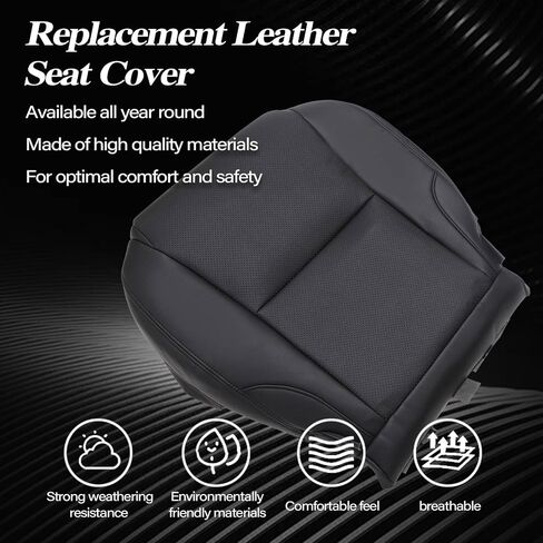 SecosAutoparts Black Front Passenger Side Bottom Perforated Microfiber Leather Replacement Seat Covers Compatible with Lexus IS250 IS350 2006 2007 2008 2009 2010 2011 2012 2013 in Saudi Arabia