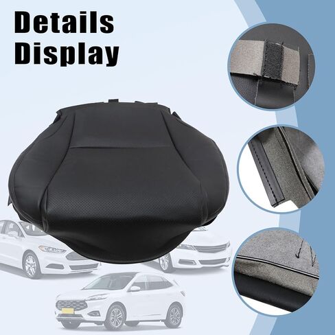 SecosAutoparts Black Front Passenger Side Bottom Perforated Microfiber Leather Replacement Seat Covers Compatible with Lexus IS250 IS350 2006 2007 2008 2009 2010 2011 2012 2013 in Saudi Arabia