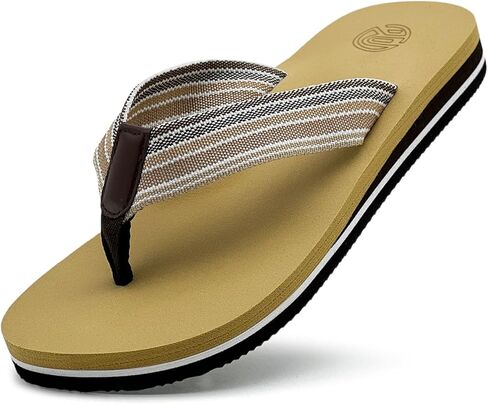 Flip Flops for Women-Arch Support Woven Strap Yoga Mat Cushion Lightweight Slip On Sandals for Summer Beach Indoor Outdoor in Saudi Arabia