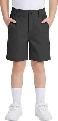 2T 3T 4T 5T Toddler Boys Performance Shorts Stretch Lightweight Casual Khaki Hybrid Chino Dress Shorts School Uniform in Saudi Arabia