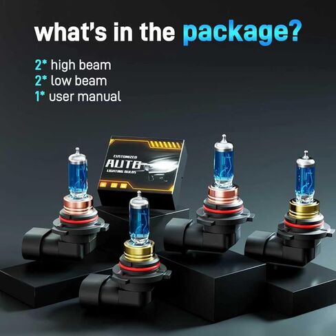 Highlander Halogen Headlights Bulbs Fits for 2000-2007 Toyota Highlander, Ultra Bright 5000K White Highlander High Low Beam Light Bulbs Combo, Plug and Play, 4 Pack in Saudi Arabia