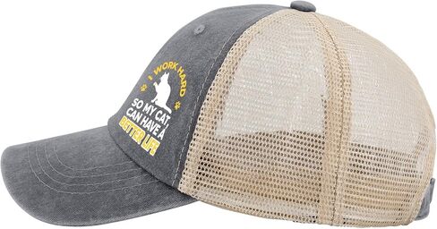 Work-Hard So My Cats Can Have A-Better-Life Sun Hats Garde Cap for Him Light Grey in Saudi Arabia