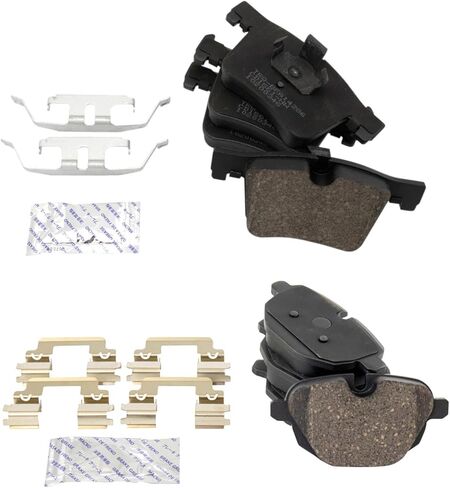 Front and Rear Brake Pad Set Ceramic Hardware Compatible with 2011-2016 BMW X3 2015-2016 X4 in Saudi Arabia