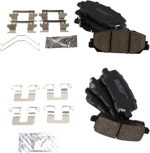 Front and Rear Brake Pad Set Ceramic Compatible with 2014-2020 Acura RLX in Saudi Arabia