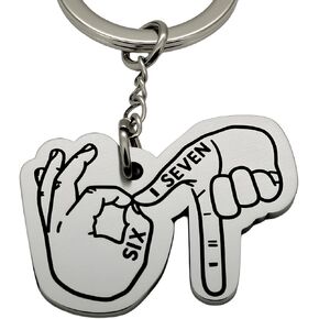 سلسلة مفاتيح Six Seven، 6 7 أيدي مقولة تعطي سلاسل المفاتيح، بطاقات الحقائب، سحر حقائب الظهر، هدايا حفلات الأطفال in Kuwait