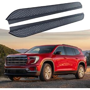 2PCS All Black Running Board fits for 2024 2025 2026 GMC Acadia Side Steps Nerf Bars (3) in Kuwait