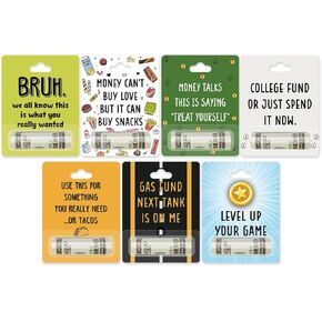 7 قطع من بطاقات الهدايا المتنوعة المضحكة للصبي والبنات وحاملات النقود للهدايا النقدية وحلي حامل المال لإهداء الشيكات النقدية اليومية وزينة شجرة عيد الميلاد وزينة معلقة للأموال in Kuwait