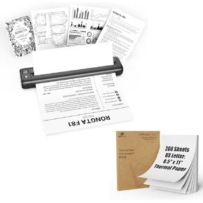 Rongta Portable Printers Wireless for Travel with 200 Sheets Thermal Paper 8.5x11 Inches in Kuwait