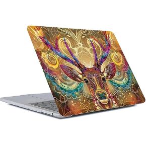 متوافق مع حافظة MacBook Air 13 بوصة 2020 2021 M1 A2337 A2179 A1932، حافظة بلاستيكية صلبة لجهاز Mac Air 13 مع معرف اللمس (2018-2021) - قوس قزح اليعسوب الهندباء in Kuwait