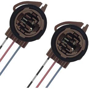 2PCS 3156 3157 Pre-Wired Bulb Sockets, Turn Signal Socket Compatible with 3155 3357 4157 LED & Standard Bulbs, Car Harness Socket Adapter for Turn Signal/Brake/Tail Light/DRL in Kuwait