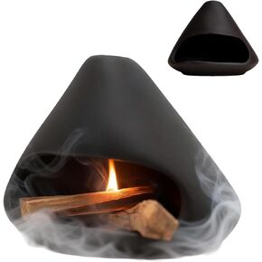 Palo Santo Holder Sage Sticks Incense Holder Incense Zongzi Clay Smudge Bowl with Chimney Holder Burner Anxiety Relief Meditation in Saudi Arabia