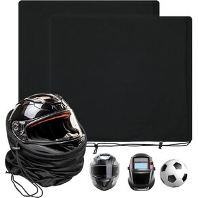 عبوتان من حقائب خوذة كبيرة خفيفة الوزن للحام والدراجات النارية، حقائب حمل/تخزين متينة متعددة المشاهد للعمل والرياضة والسفر | أسود in Kuwait