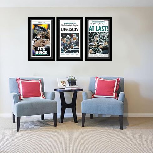 إطار صحيفة مقاس 14 × 24 بوصة مع حصيرة، يحمل وسائط مقاس 11 × 22 بوصة أو 14 × 24 بدون حصيرة، إطارات ورق أخبار للجدار، حصيرة سوداء (1، أسود) in Kuwait