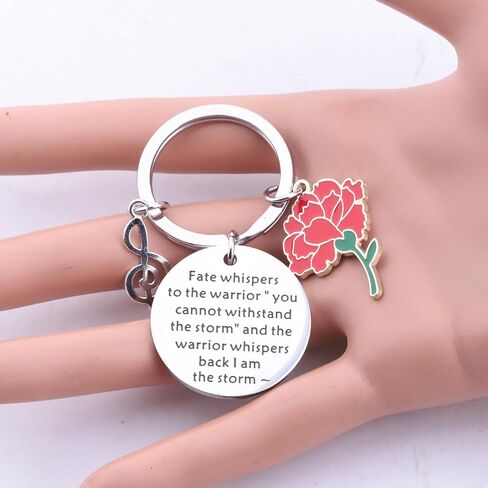 FEELMEM Orpheus Musical Merch Keychain Red Flower Jewelry Musical Gift Fate Whispers To The Warrior Inspirational Gift in Saudi Arabia
