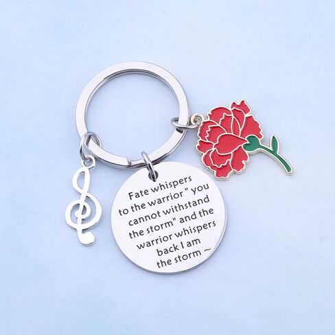 FEELMEM Orpheus Musical Merch Keychain Red Flower Jewelry Musical Gift Fate Whispers To The Warrior Inspirational Gift in Saudi Arabia