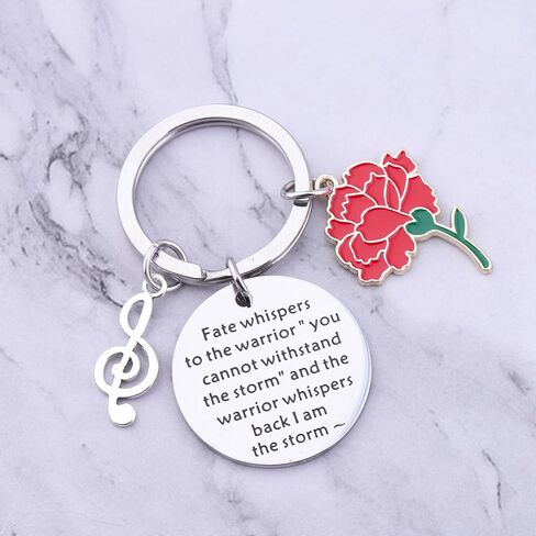 FEELMEM Orpheus Musical Merch Keychain Red Flower Jewelry Musical Gift Fate Whispers To The Warrior Inspirational Gift in Saudi Arabia