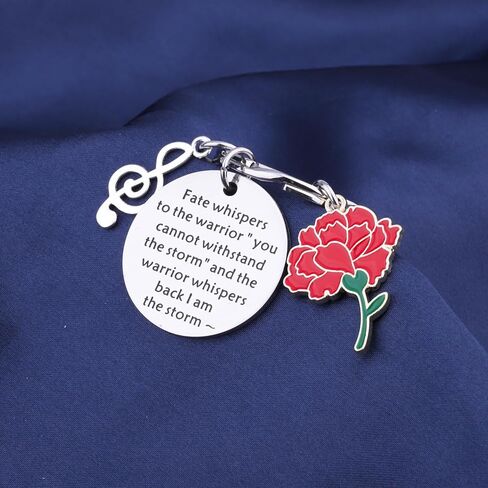FEELMEM Orpheus Musical Merch Keychain Red Flower Jewelry Musical Gift Fate Whispers To The Warrior Inspirational Gift in Saudi Arabia
