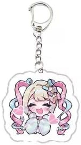 Cartoon Anime Pendant Keychains Holder Car Key Ring Mobile Phone Bag Hanging Cute Kawaii Chibi Needy Streamer Overload (KAngel/Style 2) in Saudi Arabia