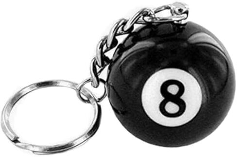 Black Creative Number Eight Billiard Key Chain, Pendant Car Key Ring Accessories, Keyrings Pendant Decorative Small Creative Key Chai in Saudi Arabia