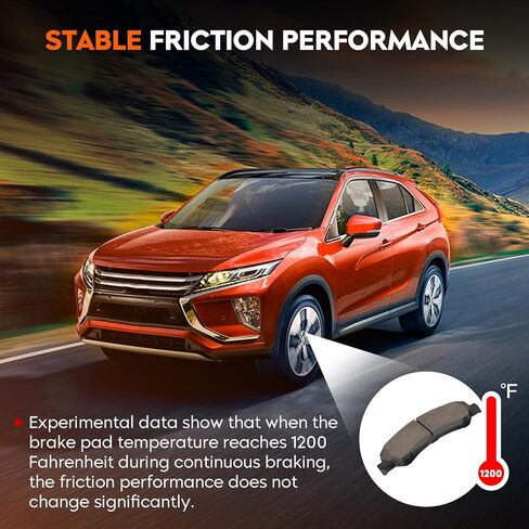 Front Semi-Metal Brake Pads Set for Chevey Silverado 1500 2005-2006, Suburban 1500 2007, Sierra 1500 07, Yukon XL 1500, Tahoe, for Cadillac Escalade ESV/EXT, 4PCS in Kuwait