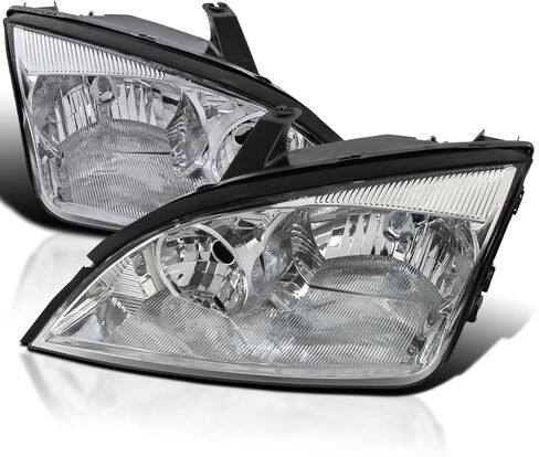 SPEC-D ضبط المصابيح الأمامية السوداء متوافقة مع 2005-2007 Ford Focus L + R زوج مجموعة مصابيح الرأس in Saudi Arabia