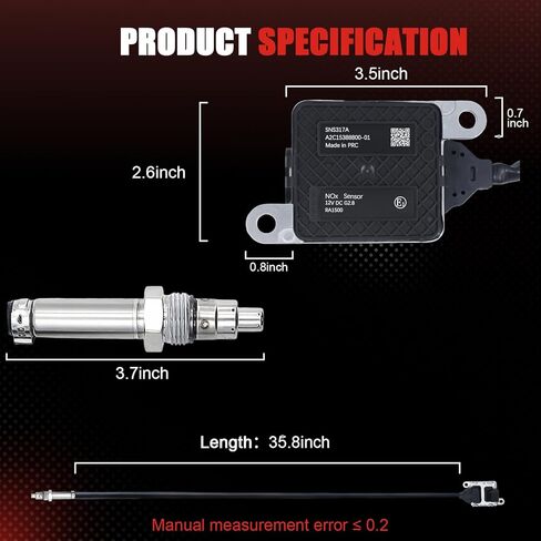 12680619 NOx Sensor Compatible with Chevrolet 2018-2019 Chevy Silverado 2500, Upstream Nitrogen Oxide Sensor Fits for Chevy 18-19 Silverado 3500, 6.6L Diesel, Replace OE# 12718742 12680215 in Kuwait