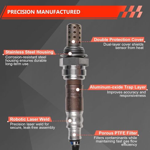 استبدال مستشعر الأكسجين لـ 234-4018، مستشعر O2 مستشعر 1، مستشعر 2، 4 أسلاك مسخنة، ملاءمة مباشرة OEM متوافق مع شيفروليه سيلفرادو سوبربان إكسبريس 1500/2500/3500 كاديلاك إسكاليد/EXT جي إم سي يوكون/XL in Kuwait