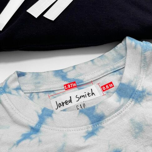 100 Pcs Iron on Fabric Labels, Writable Iron on Clothing Labels, Name Tags for Daycare, Nursing Home, Camp, School, Laundry, Organizing, Washer & Dryer Safe in Kuwait