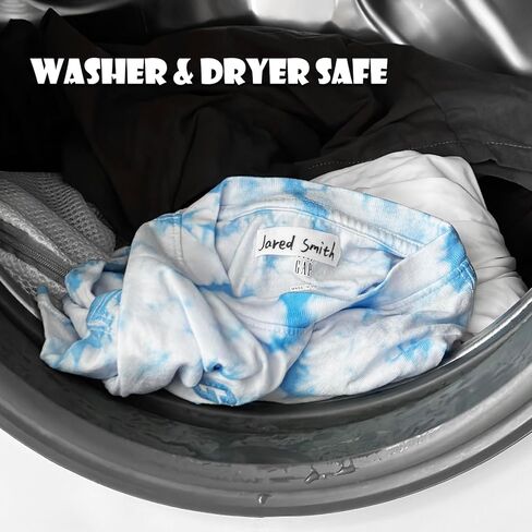 100 Pcs Iron on Fabric Labels, Writable Iron on Clothing Labels, Name Tags for Daycare, Nursing Home, Camp, School, Laundry, Organizing, Washer & Dryer Safe in Kuwait