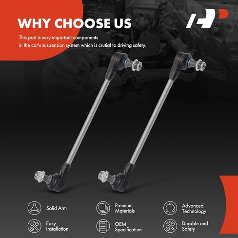 A-Premium 2 × وصلات شريط تثبيت أمامية Sway Bar، متوافقة مع Audi Q4 e-tron Sportback 2022-2023 وVolkswagen ID.4 2021-2023 in Saudi Arabia