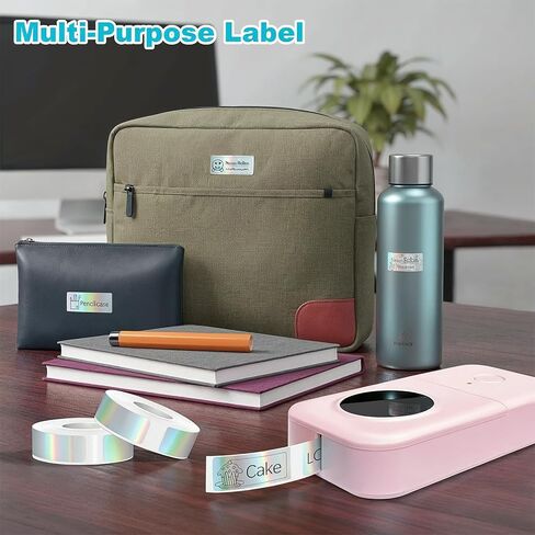6 لفات D30 ملصقات، شريط ملصقات Phomemo D30 12 مم × 40 مم، إعادة تعبئة الملصقات الرئيسية للطباعة، 160 شريطًا/لفة صانع ملصقات صغير ذكي لإعادة التعبئة D30 للمكتب، فضي ليزر in Saudi Arabia