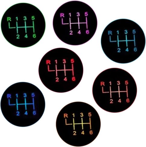 Riloer Shift Knob, 1PC Car Touch-Activated Illuminated Crystal Gear Shift Knob, Compatible with most Six-Speed Manual Transmission Vehicles without Button-Activated Shifters (RGB Color) in Saudi Arabia