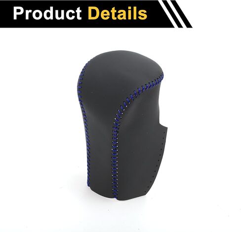 Anti-Slip Gear Shift Knob Cover Car Stick Shifting Handle Protector for Honda Accord 2008-2012 Black Blue Faux Leather in Saudi Arabia
