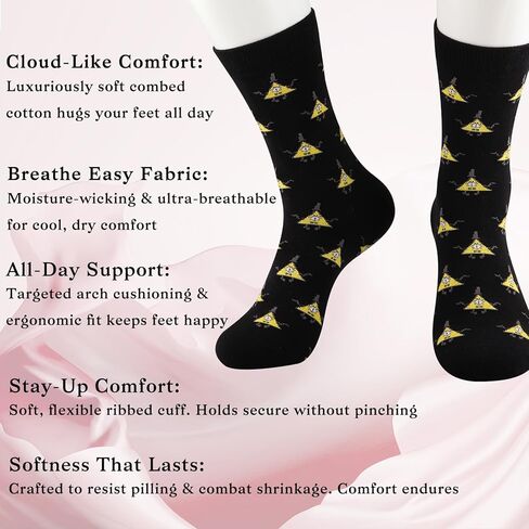 BWWKTOP Bill Cipher Socks Bill Inspired Gifts Gravity Cartoon Crew Socks Mabel & Dipper Character Merchandise in Saudi Arabia
