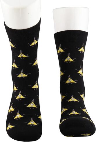 BWWKTOP Bill Cipher Socks Bill Inspired Gifts Gravity Cartoon Crew Socks Mabel & Dipper Character Merchandise in Saudi Arabia