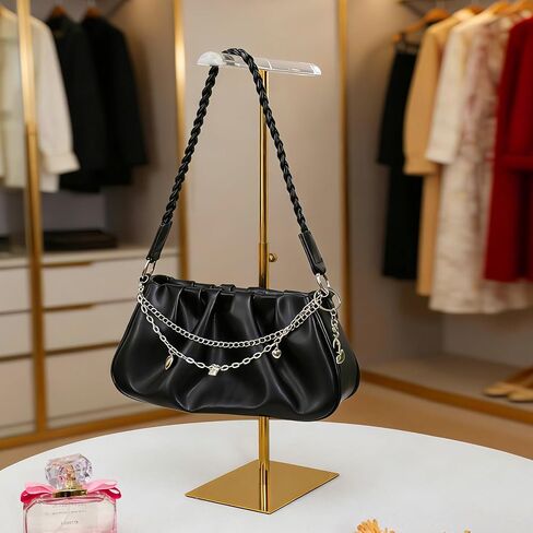 Jewelry Display Stand, 2PCS T Bar Purse Handbag Holder Adjustable Height Stainless Steel 13.3~21.2 Inches Showcase Rack for Retail Boutique or Home Closet in Saudi Arabia