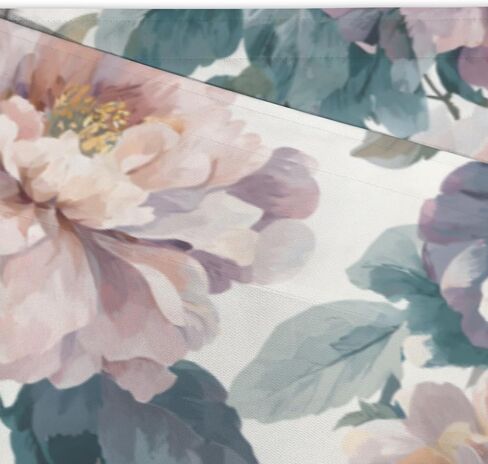 susiyo Vintage Mauve Floral Valance for Windows Printed Curtain Valance Rod Pocket Valance Window Treatment Valance 1 Panels Short Curtains for Kitchen Living Room Bathroom Farmhouse, 60 x 18 Inch in Kuwait