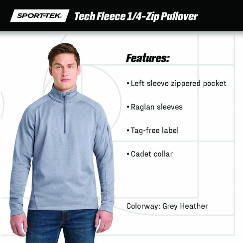 SPORT-TEK Men's Tech Fleece 1/4 Zip Pullover in Saudi Arabia
