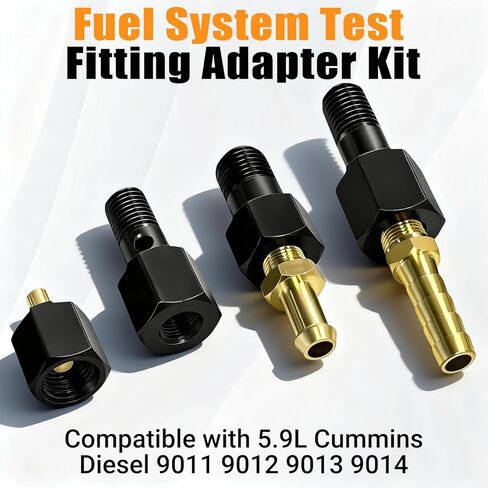 طقم مهايئ اختبار نظام الوقود المناسب لديزل الكمون 5.9 لتر، متوافق مع 9011 9012 9013 9014، مجموعة أدوات كشف التسرب عالي الضغط in Kuwait