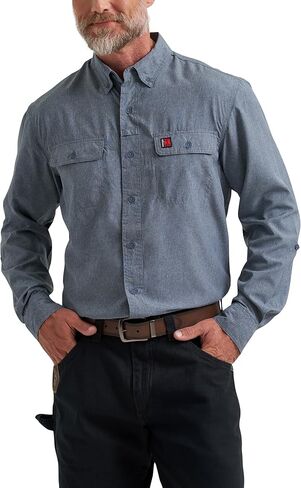 قميص عمل رجالي من Wrangler بأكمام طويلة وخفيف الوزن مزود بفتحات تهوية in Saudi Arabia