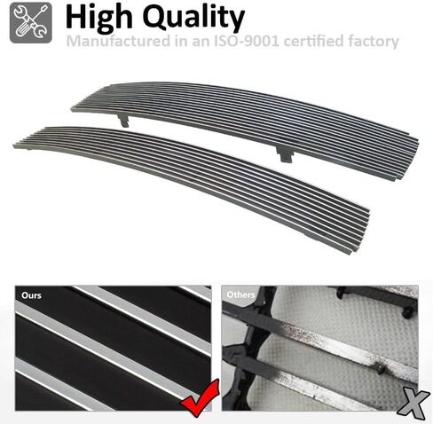 Compatible with 2009-2014 NISSAN Maxima Front Grille Aluminum Polished Billet Grille Grill Insert Combo Replacement Part in Saudi Arabia